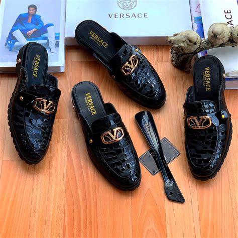 versace shoes fit|Versace denim shoes.